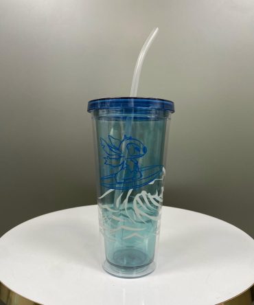 VASO CON PITILLO STITCH PLAYERO