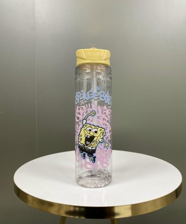 BOTELLA CON PITILLO GLITTER BOB ESPONJA