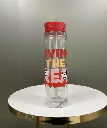 BOTELLA CON PITILLO GLITTER MICKEY Y MINNIE