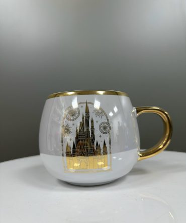TAZA DISNEY DORADA CON BLANCO