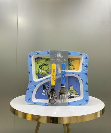 PLATO CON DIVISIONES + CUBIERTOS TOY STORY