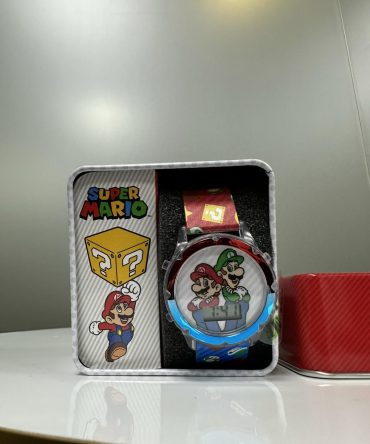 RELOJ MARIO Y LUIGI TRANSPARENTE